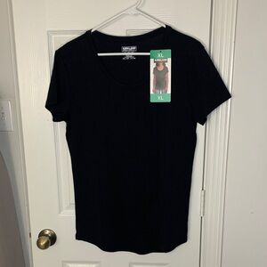 Kirkland Signature Black Women's Short Sleeve Crewneck Tee XL
